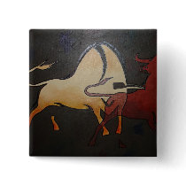 Bullfight 1 pinback button