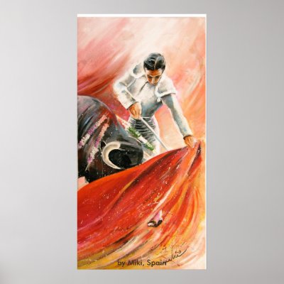 Bullfight Poster Acrylic 2009 03 by Goodaboom