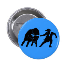 Bullfighter 100 pinback button