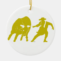 BullfighterGold Christmas Tree Ornaments
