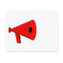 Bullhorn / Megaphone postcards