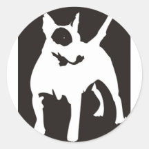 Bulli Terrier Round Sticker