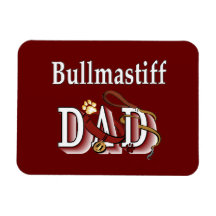 Bullmastiff Dad Flexible Magnet