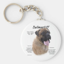 Bullmastiff (fawn) History Design Keychains