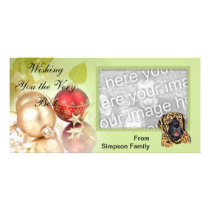 Bullmastiff ~ Green Leaves Design Photo Card