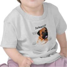 Bullmastiff (red) History Design T Shirt