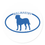 Bullmastiff Silhouette Sticker