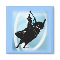 Bullrider  103 refrigerator magnet
