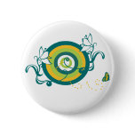 Bullseye Butterfly Button