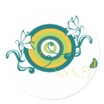 Bullseye Butterfly Sticker