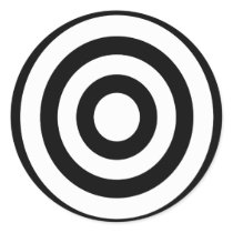 bullseye - On Target Round Sticker