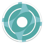 Bullseye Vesica Blue stickers