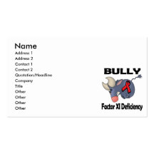 BULLy Factor XI Deficiency Business Card