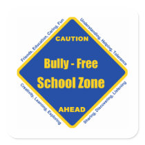 Bully - Free School Zone Square Sticker