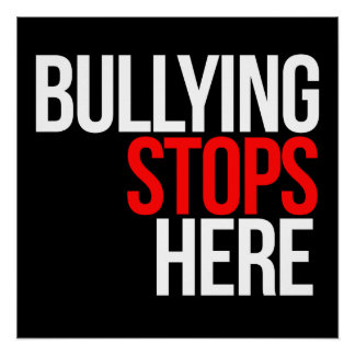 Bully Free Zone Posters | Zazzle.co.uk