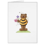 Bumble Bear with flowers Card