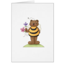 Bumble Bear with flowers Card
