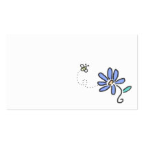 Bumble Bee and Blue Flower Business Card Templates
