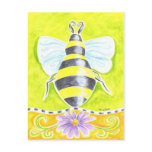 Bumble Bee and Purple Daisy postcards