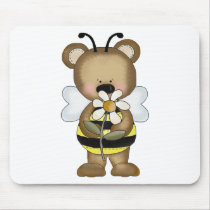 Bumble Bee Baby Bear Mousepad