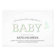 Bumble Bee Baby Boy Shower Invitation