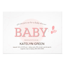 Bumble Bee Baby Shower Invitation