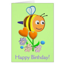 Bumble Bee birthday card