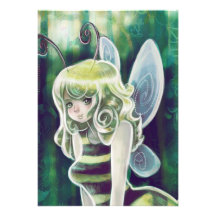 Bumble Bee Blonde Fairy Custom Invitation