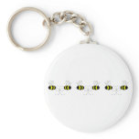 Bumble Bee Bows In A Row Keychain
