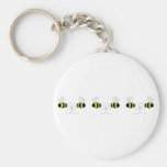 Bumble Bee Bows In A Row Keychain