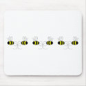 Bumble Bee Bows In A Row Mousepad