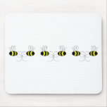 Bumble Bee Bows In A Row Mousepad