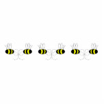 Bumble Bee Bows In A Row Ornament photo sculptures