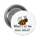 Bumble Bee Buzz Tshirts and Gifts Buttons