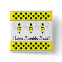 Bumble Bee Customisable Button