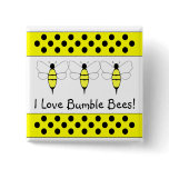 Bumble Bee Customisable Button