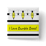 Bumble Bee Customisable Button