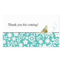 Bumble Bee Favour Tag or Business Card  |  Blue