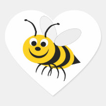 Bumble Bee Heart Sticker