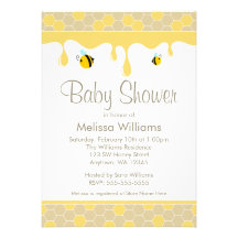 Bumble Bee Honey Baby Shower Invitations