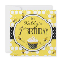 Bumble Bee Invitation Square 1
