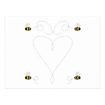 Bumble Bee Love Postcard