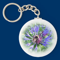 Bumble Bee on Knapweed keychains