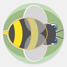 Bumble Bee Round Stickers