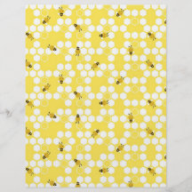 Bumble Bee Scrapbook Paper Dual-sided Personalized Flyer