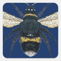 Bumble Bee Square Stickers