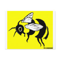 bumble bee tee postcard