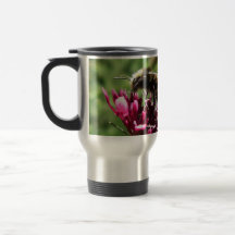 Bumblebee Flower Travel Mugs