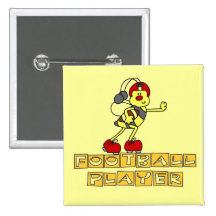 Bumblebee Football Player Tshirts and Gifts Button