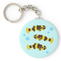 Bumblebee Goby Fish Key Chains